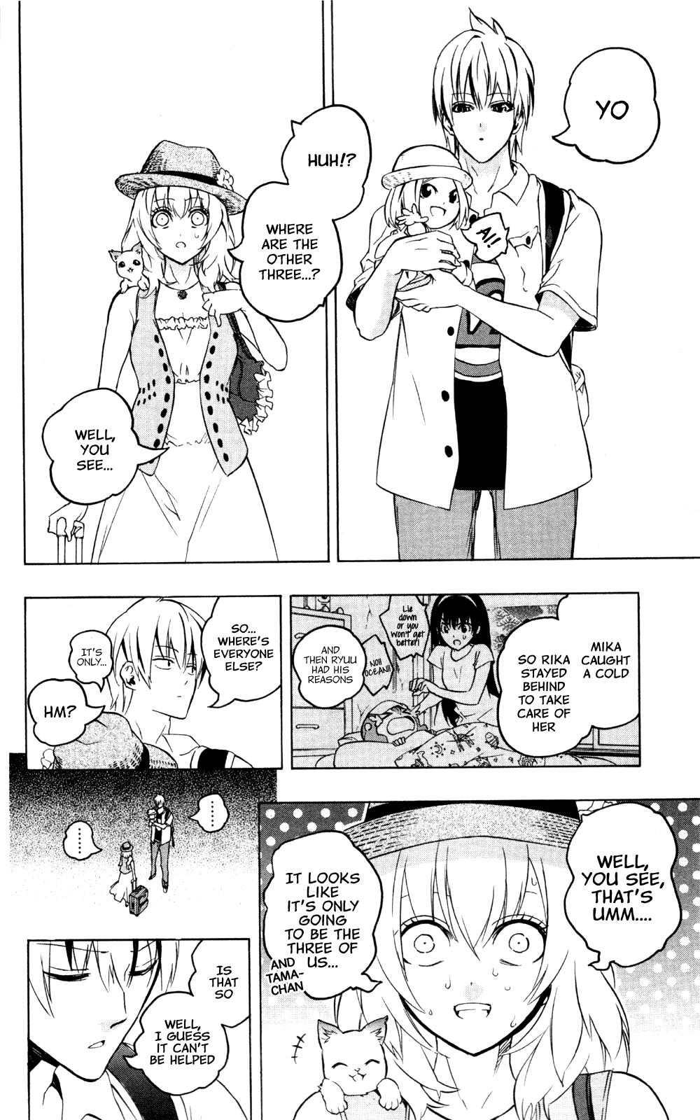 Binbougami ga! Chapter 37 page 14 - Chapter 37: "It's Definitely not Because I Want You in the Water with Me Y'Know" "I Guess..."