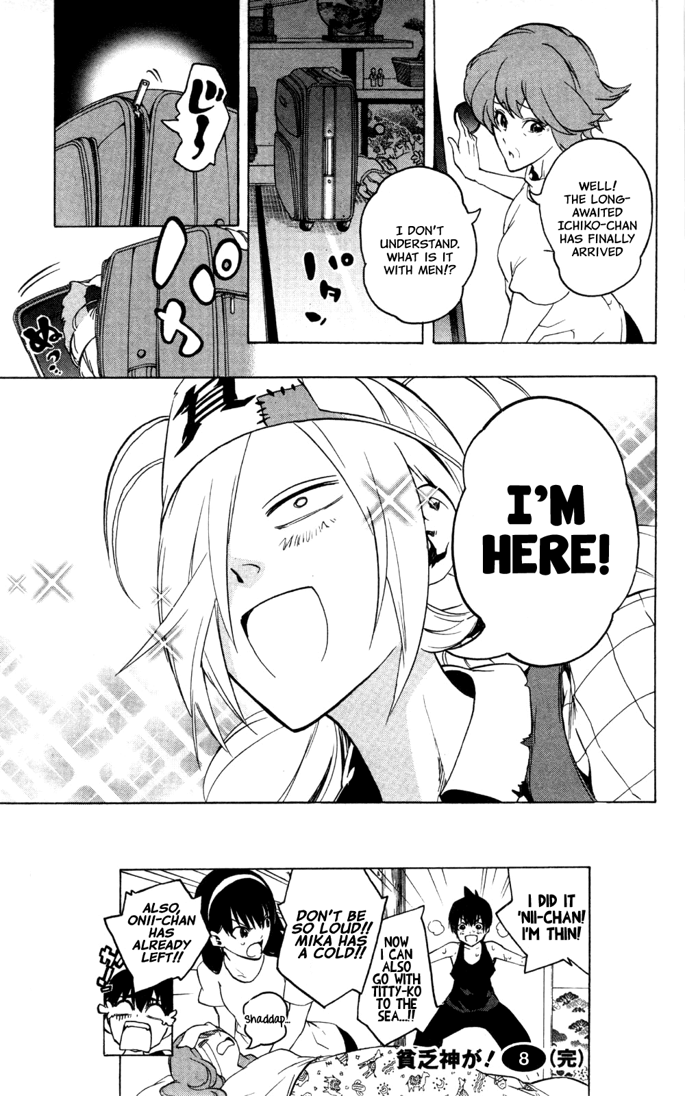 Binbougami ga! Chapter 37 page 19 - Chapter 37: "It's Definitely not Because I Want You in the Water with Me Y'Know" "I Guess..."