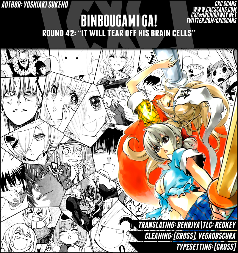 Binbougami ga! Chapter 42.2 page 1 - Chapter 42v2: It Will Tear Off His Brain Cells
