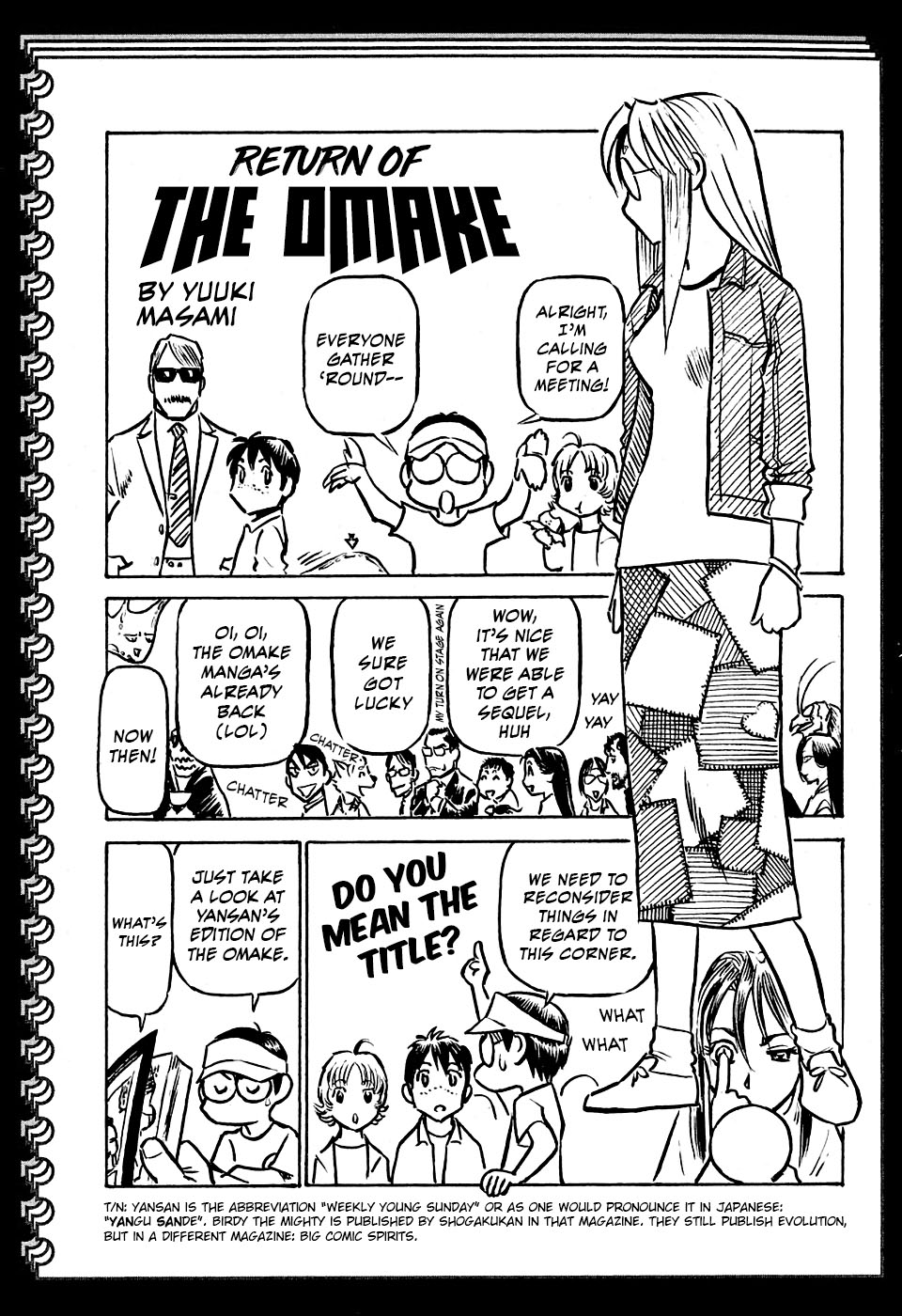Birdy the Mighty Evolution Chapter 10.5 page 1 - Chapter 10.5: The Return of the Omake