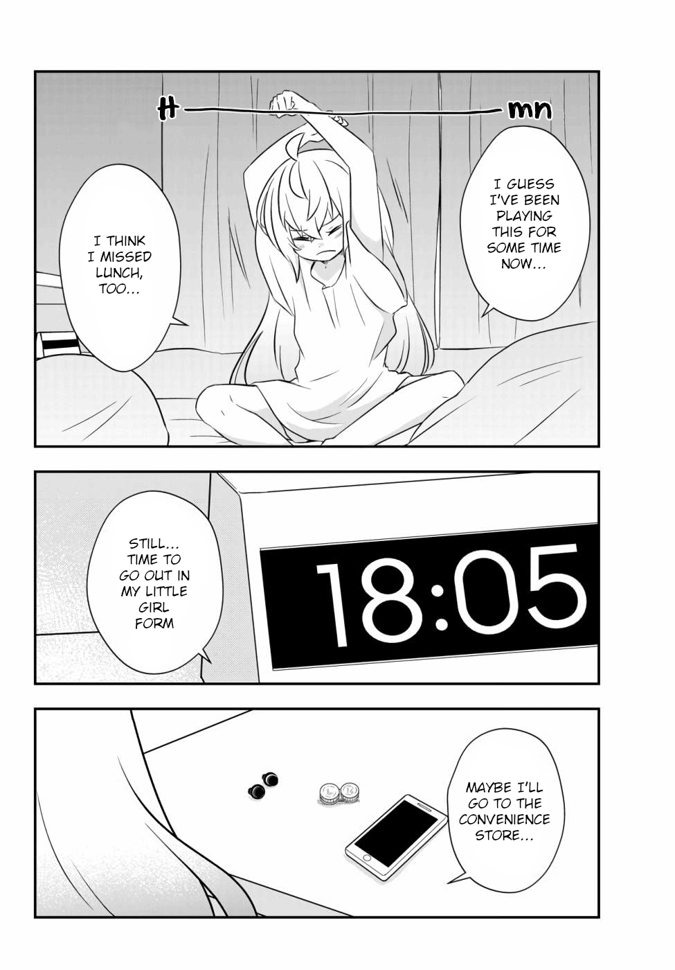 Bishoujo ni Natta kedo, Netoge Haijin Yattemasu Chapter 15.1 page 14 - Chapter 15.1: Suspicious Person at the Convenience Store (1)