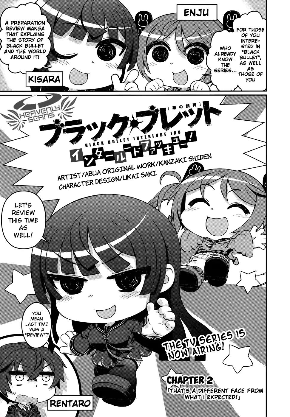 Black Bullet Chapter 18.5 page 1 - Chapter 18.5 : That's A Different Face From What I Expected!