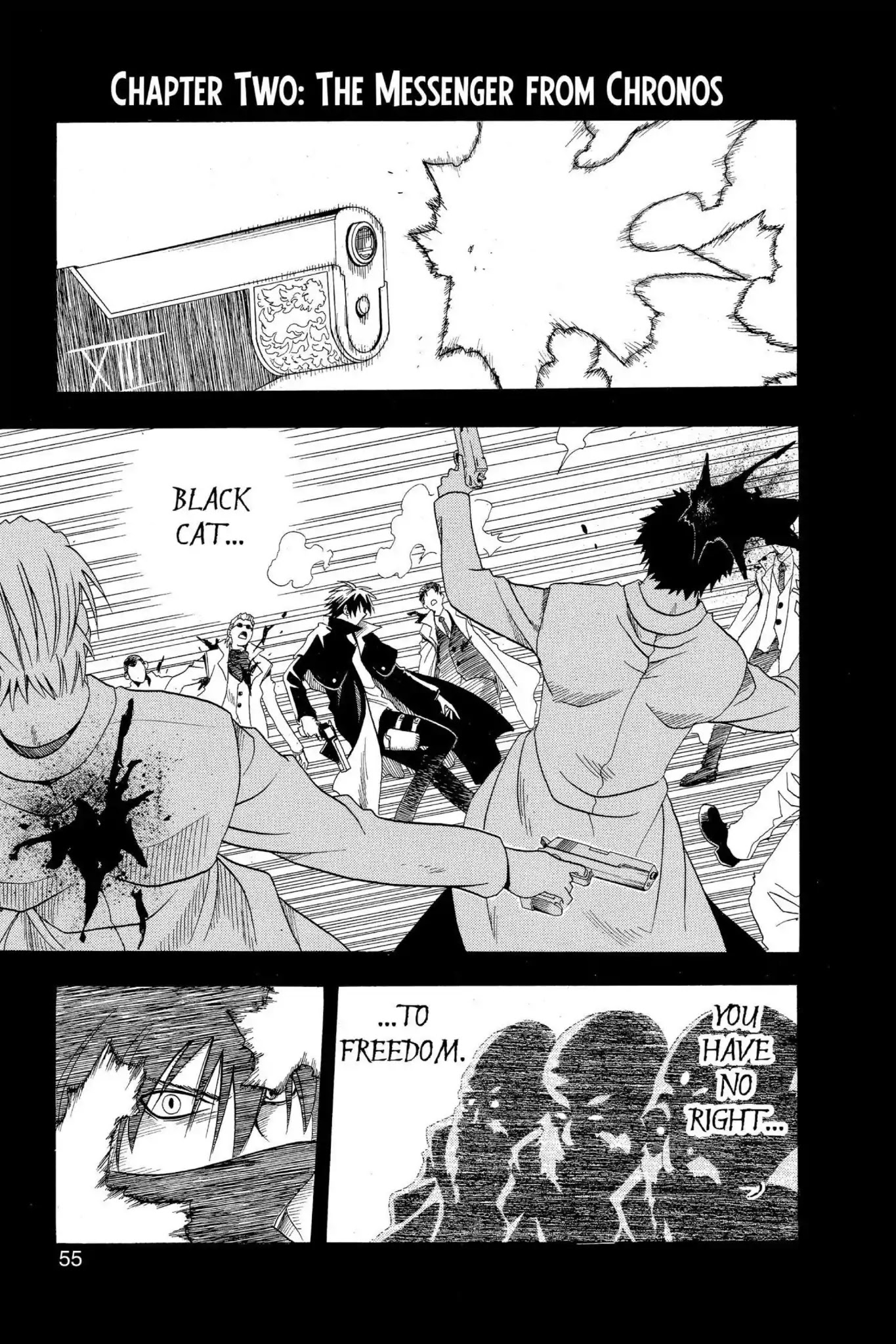 Black Cat Chapter 2 page 1 - Chapter 2: The Messenger from Chronos