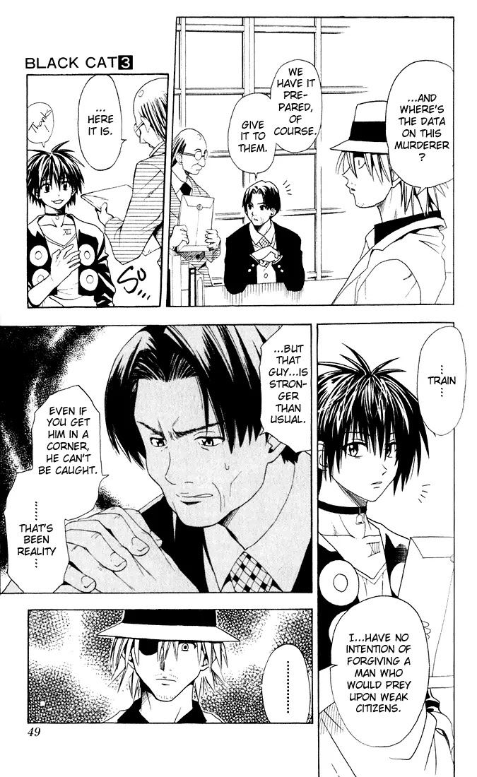 Black Cat Chapter 21 page 4 - Chapter 21: Speculation Revolving Around the Target, Gyanza