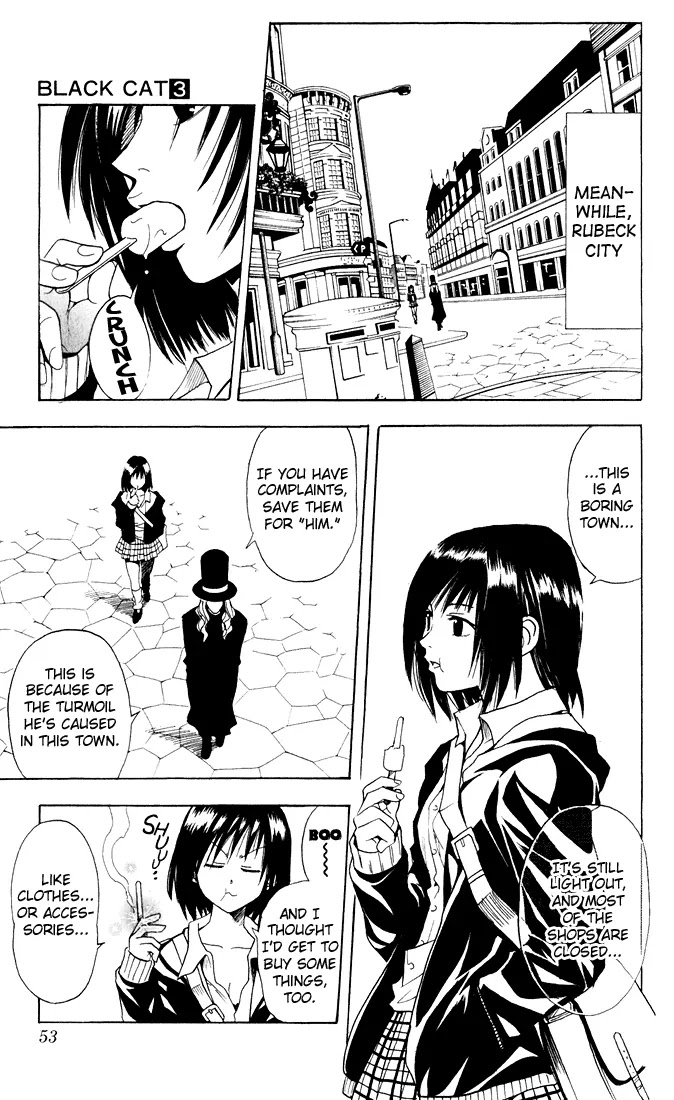 Black Cat Chapter 21 page 8 - Chapter 21: Speculation Revolving Around the Target, Gyanza