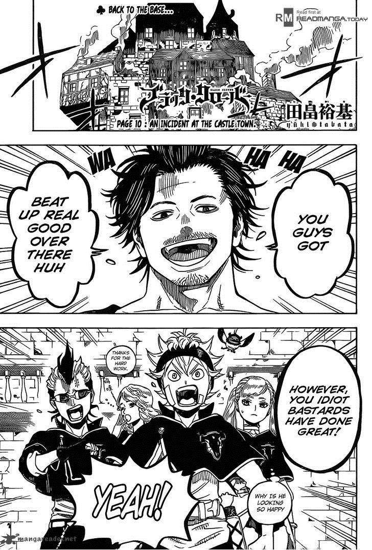 Black Clover Chapter 10 page 1 - Chapter 10: What Happened One Day in the Castle Town