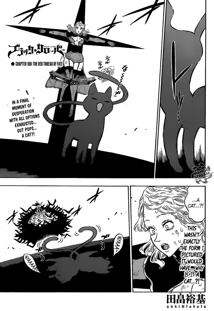 Black Clover Chapter 100 page 1 - Chapter 100: The Red Thread of Fate