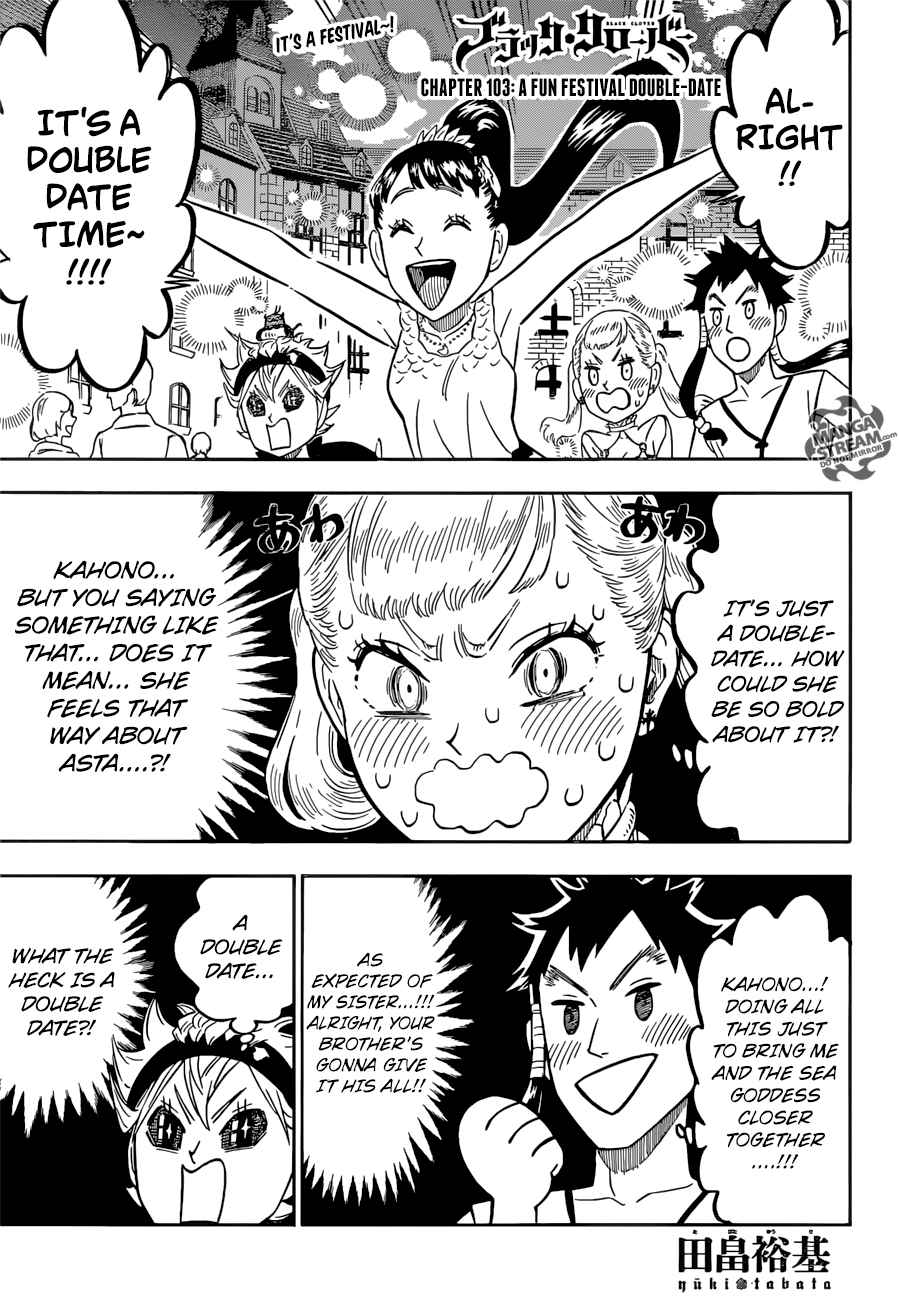 Black Clover Chapter 103 page 1 - Chapter 103: A Fun Festival Double Date
