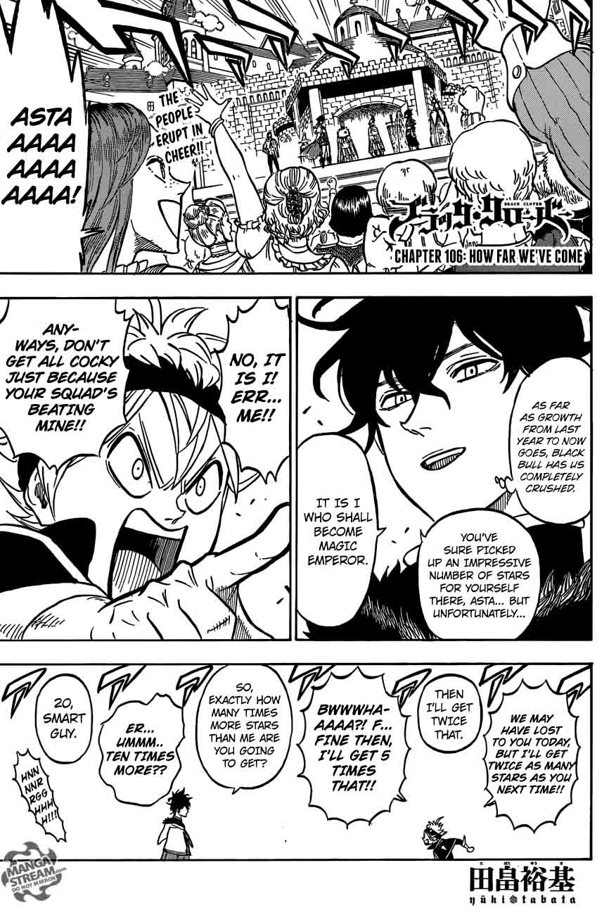 Black Clover Chapter 106 page 1 - Chapter 106: How Far We've Come