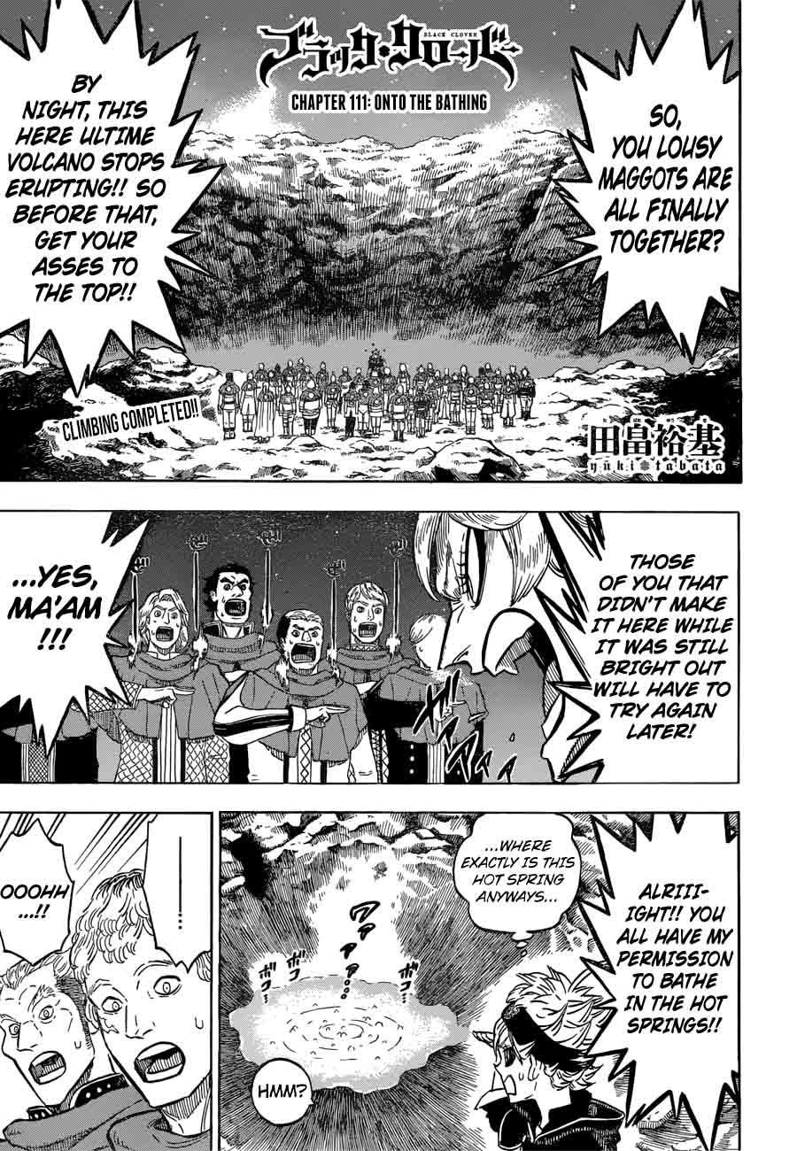 Black Clover Chapter 111 page 1 - Chapter 111: Taking a Bath