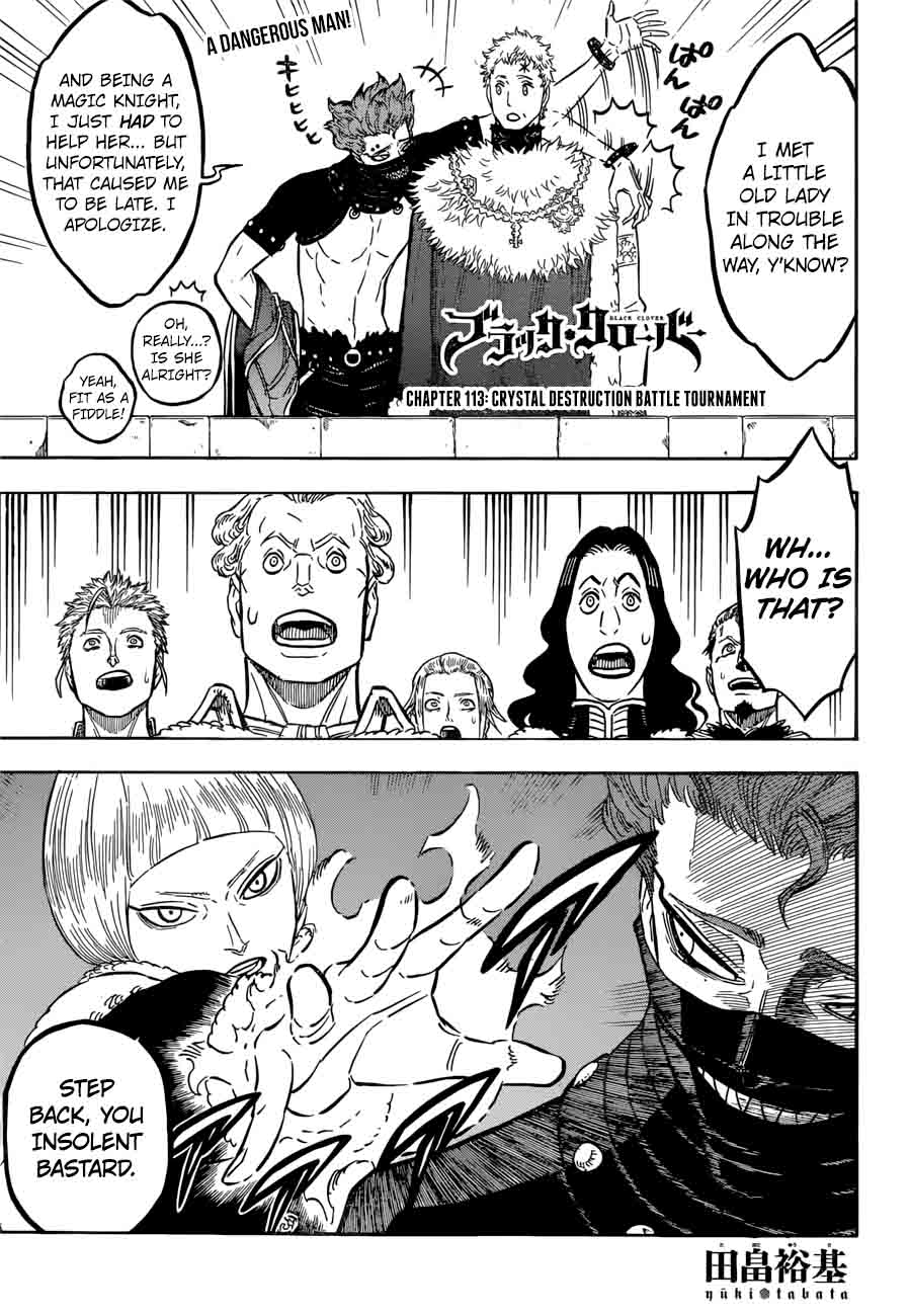 Black Clover Chapter 113 page 1 - Chapter 113: Crystal Destruction Battle Tournament