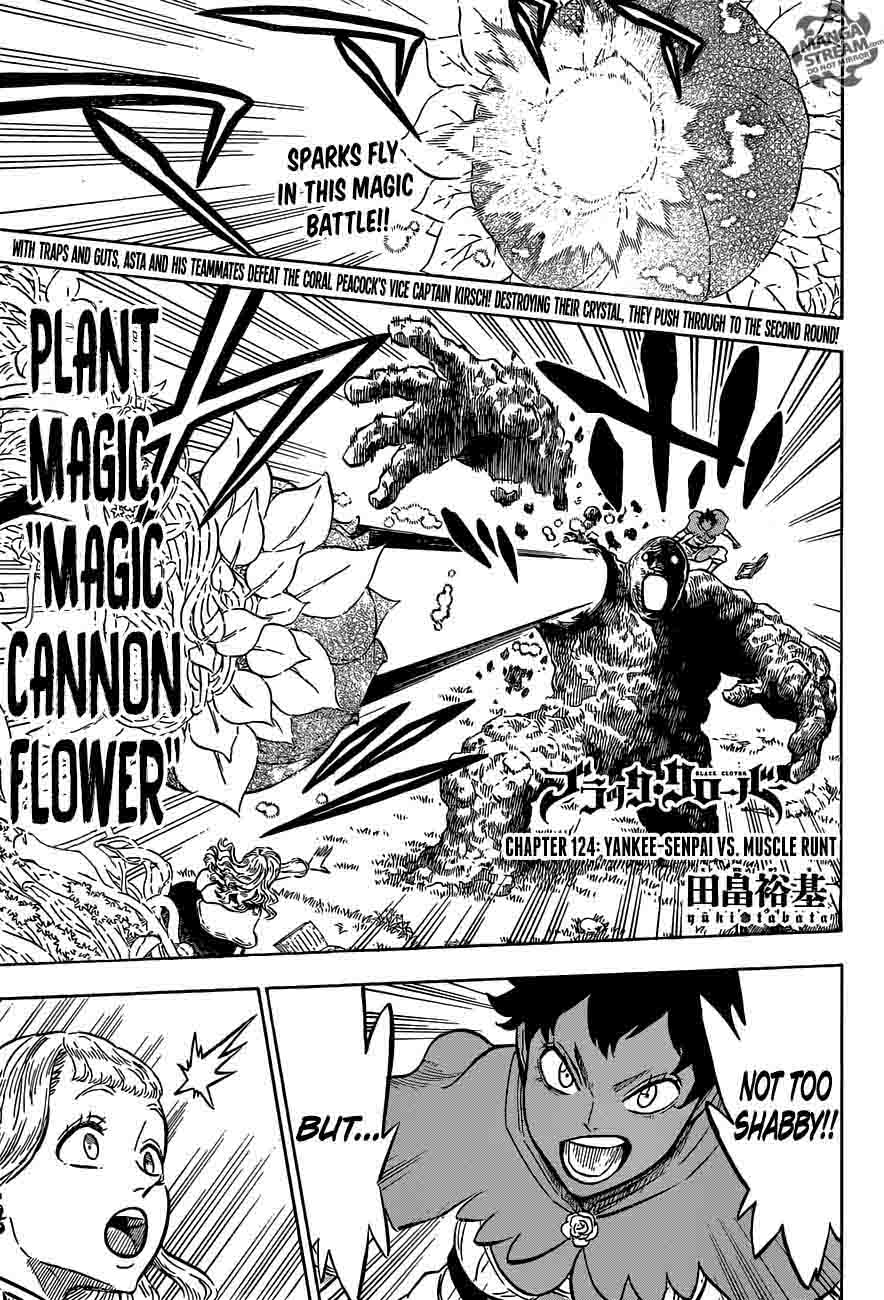 Black Clover Chapter 124 page 1 - Chapter 124: Yankee-Senpai Vs. Muscle Runt