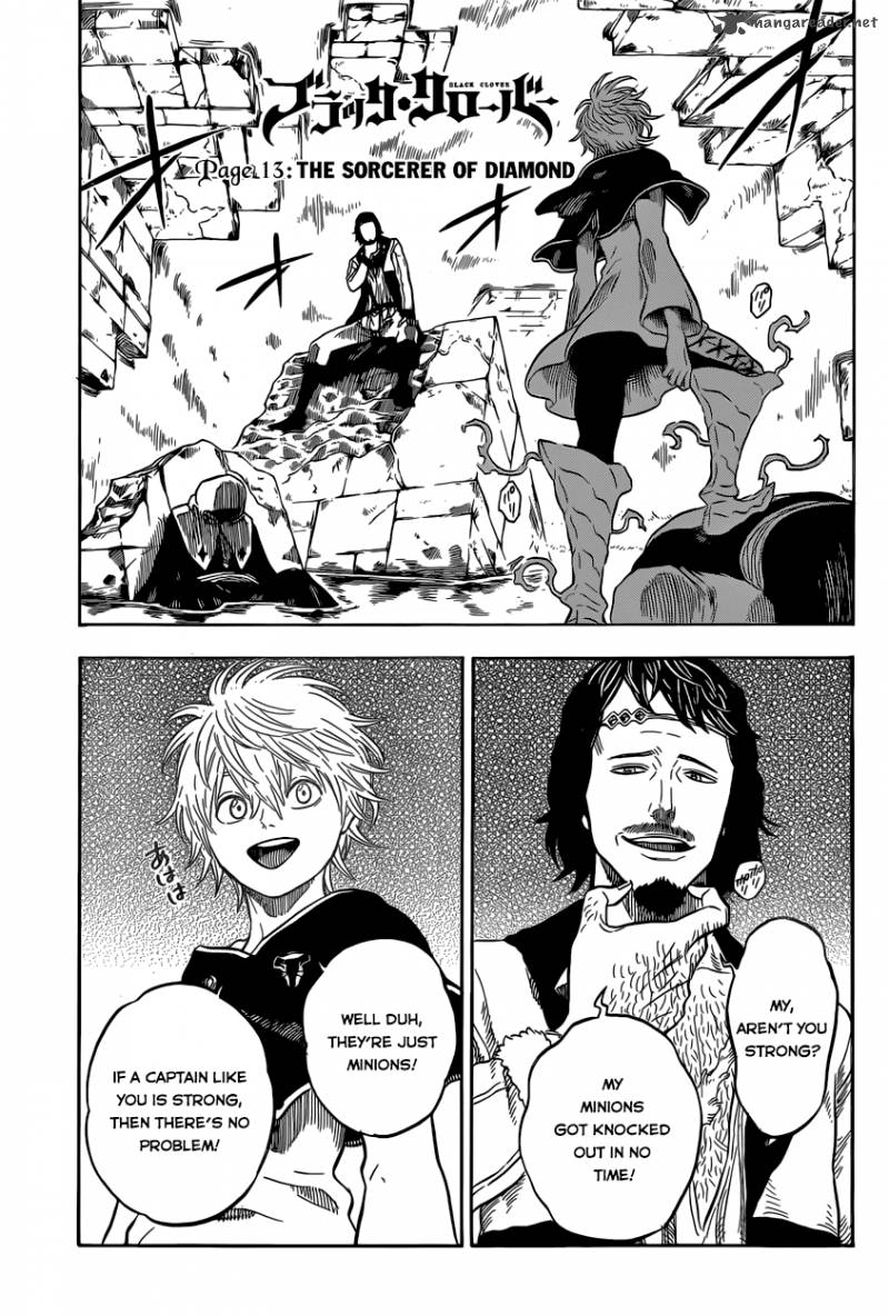 Black Clover Chapter 13 page 1 - Chapter 13: The Diamond Mage