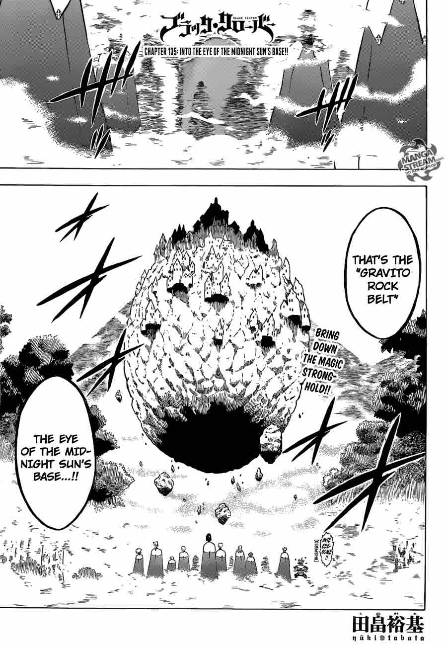 Black Clover Chapter 135 page 1 - Chapter 135: Storming the Eye of the Midnight Sun's Hideout!!!