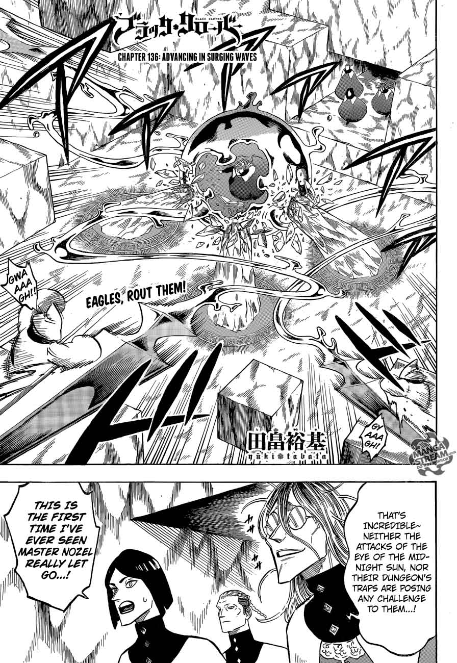 Black Clover Chapter 136 page 1 - Chapter 136: Advancing in Surging Waves