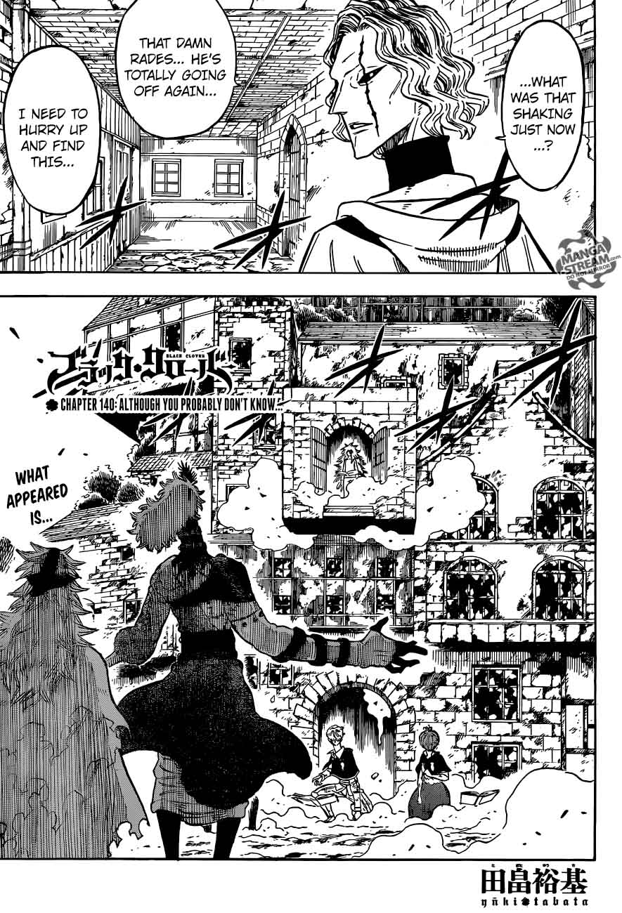 Black Clover Chapter 140 page 1 - Chapter 140: You Probably Don't Know, But...