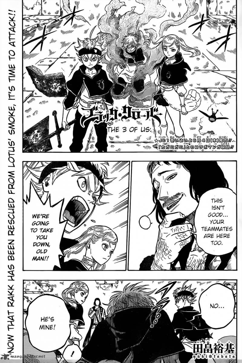 Black Clover Chapter 15 page 1 - Chapter 15: Three People