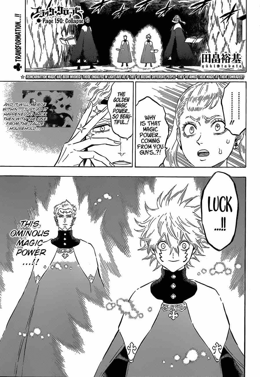 Black Clover Chapter 150 page 1 - Chapter 150: Collapse
