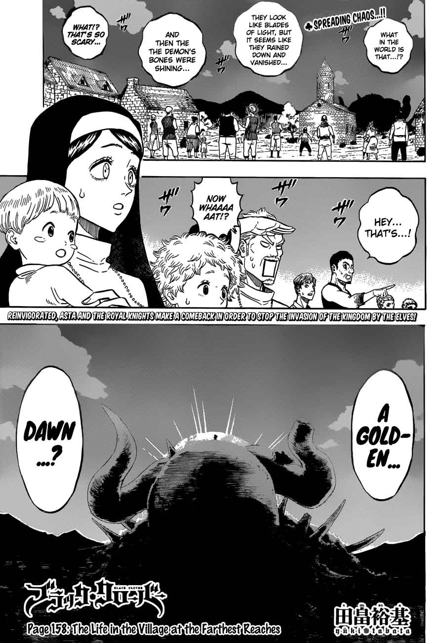 Black Clover Chapter 158 page 1 - Chapter 158: The Lives of the Village in the Sticks