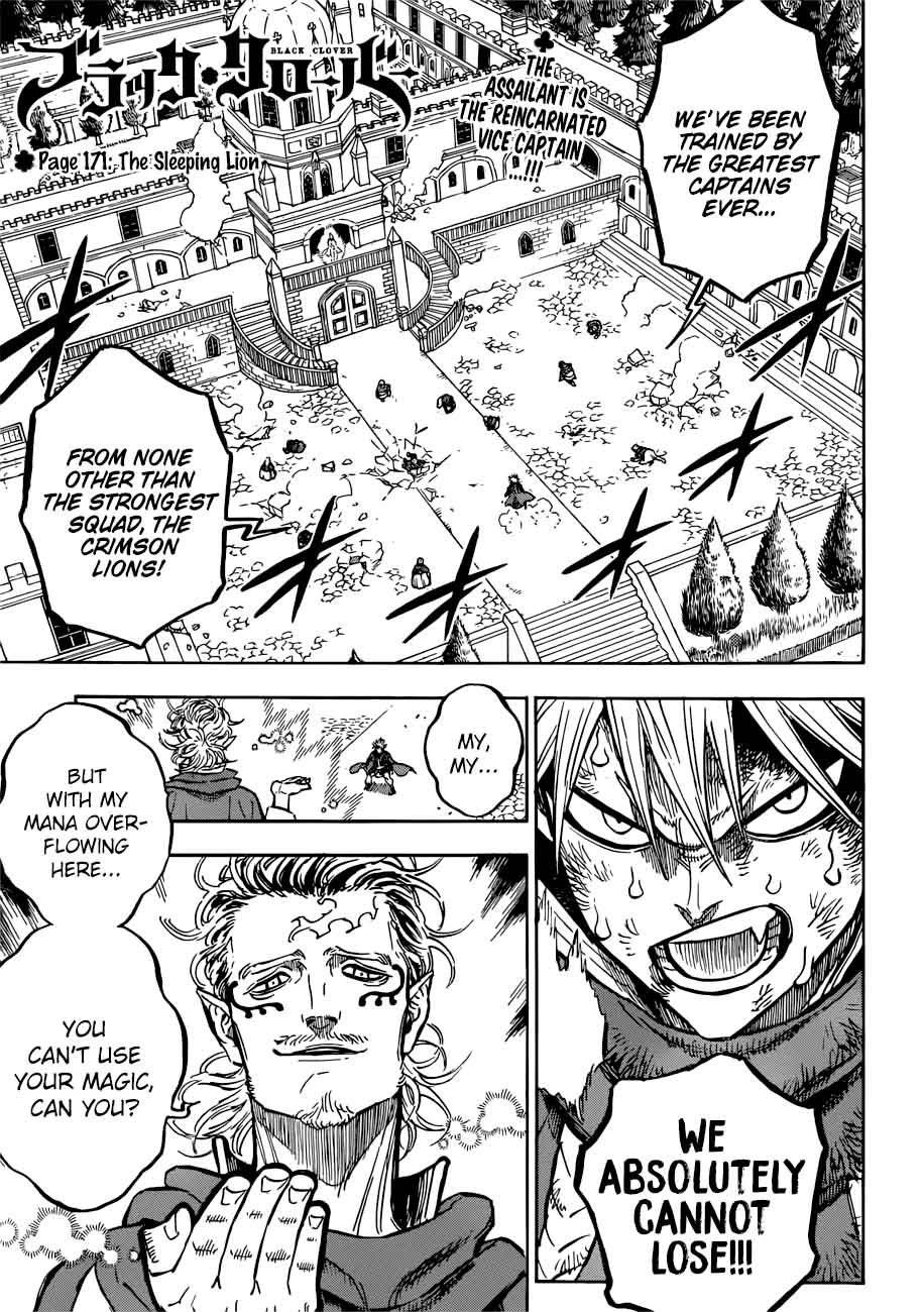 Black Clover Chapter 171 page 1 - Chapter 171: The Sleeping Lion