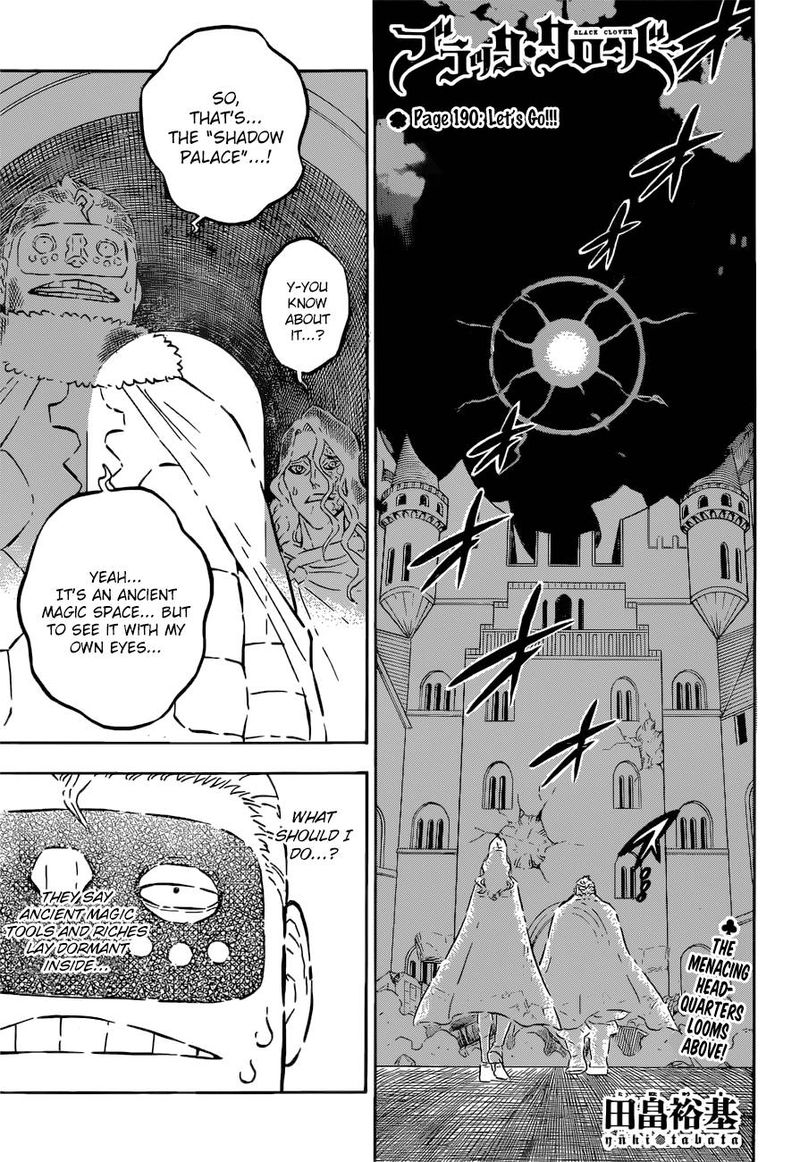 Black Clover Chapter 190 page 1 - Chapter 190: Go!!!!