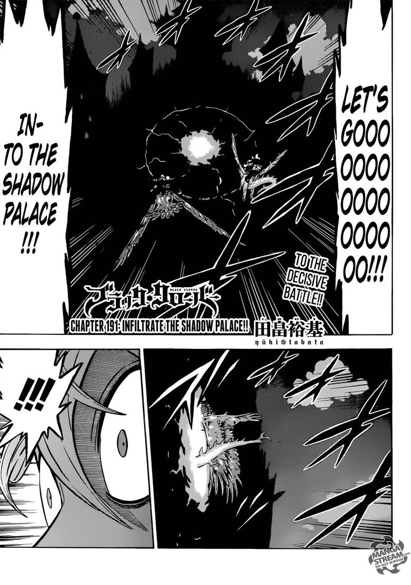 Black Clover Chapter 191 page 1 - Chapter 191: Storming the Shadow Palace