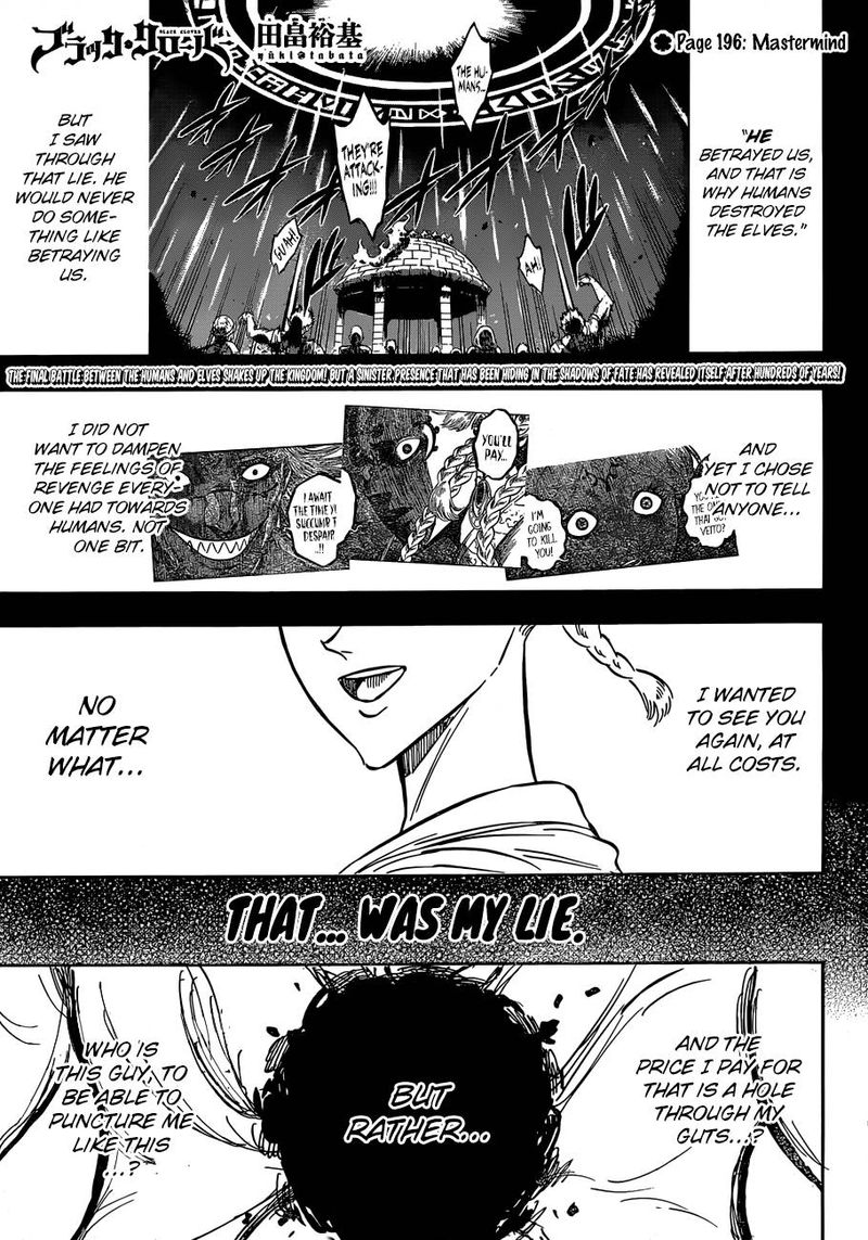 Black Clover Chapter 196 page 1 - Chapter 196: Mastermind