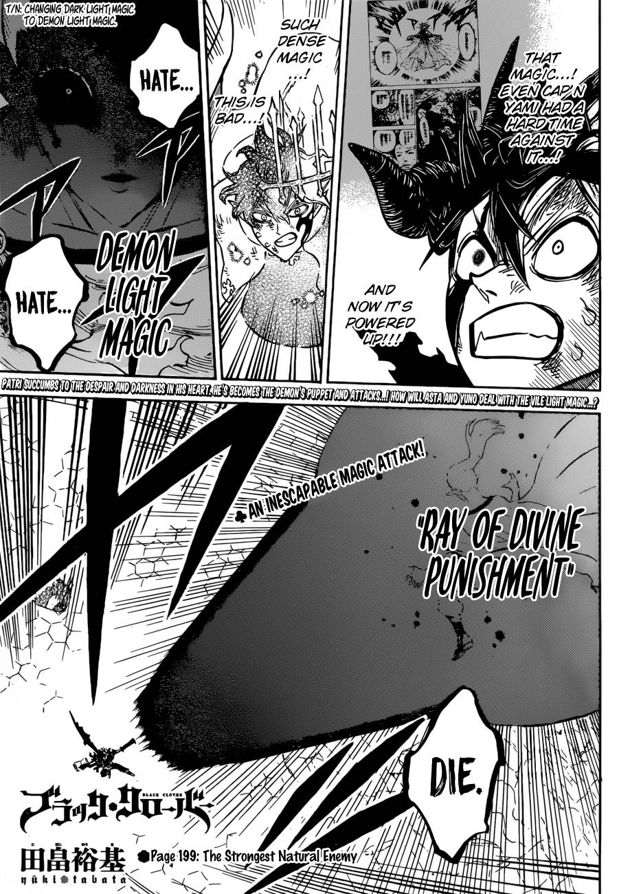 Black Clover Chapter 199 page 1 - Chapter 199: The Ultimate Natural Enemy
