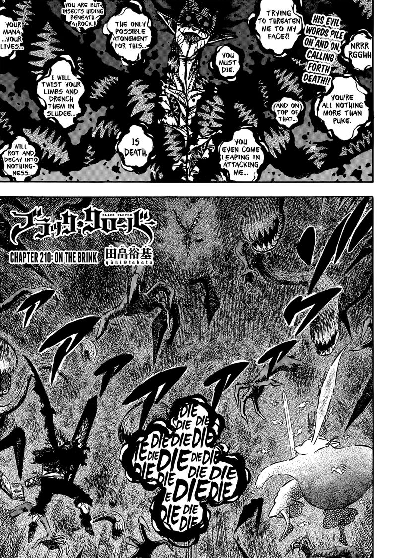 Black Clover Chapter 210 page 1 - Chapter 210: On the Brink