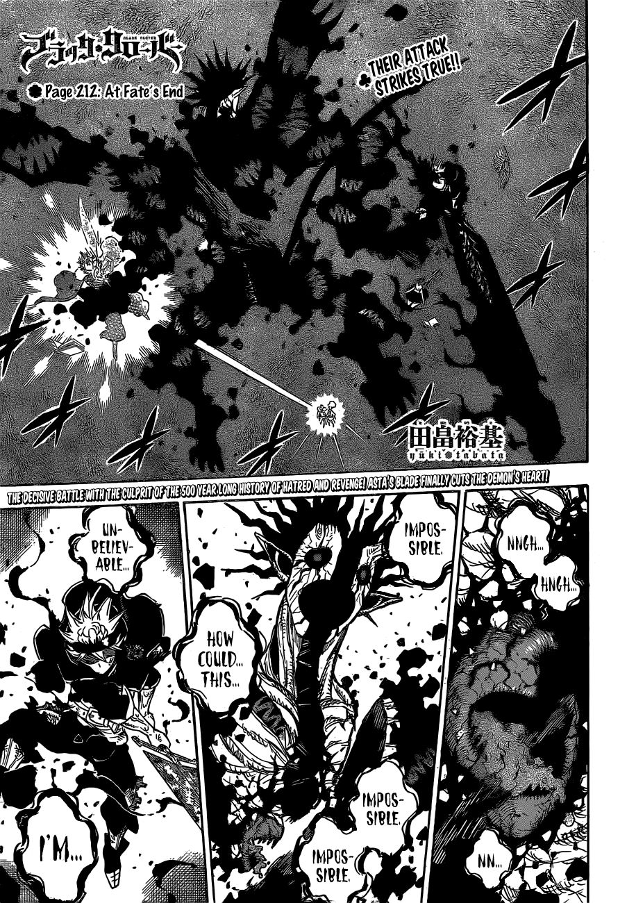 Black Clover Chapter 212 page 1 - Chapter 212: Destiny's End