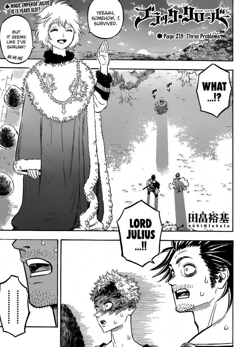 Black Clover Chapter 215 page 1 - Chapter 215: Three Problems