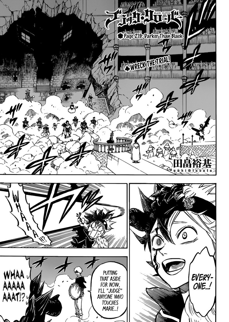 Black Clover Chapter 219 page 1 - Chapter 219: As Pitch Black as It Gets