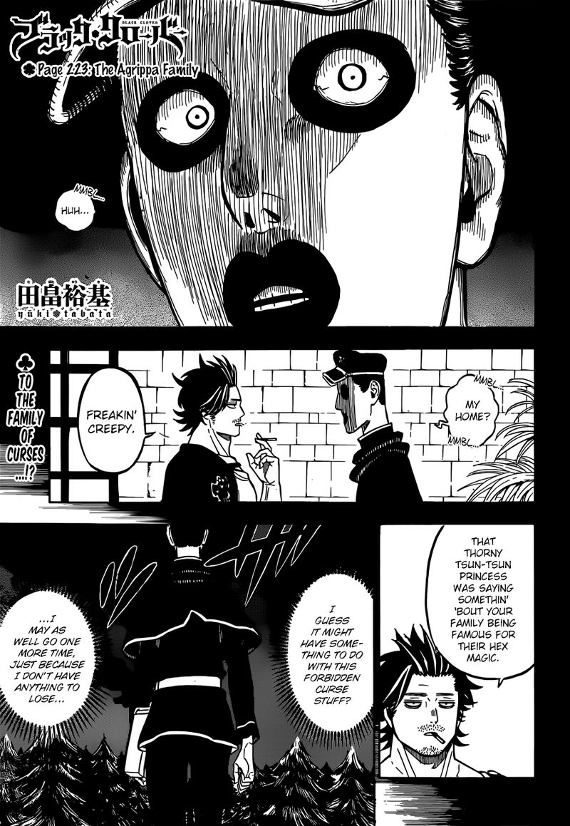 Black Clover Chapter 223 page 1 - Chapter 223: The Agrippa Family