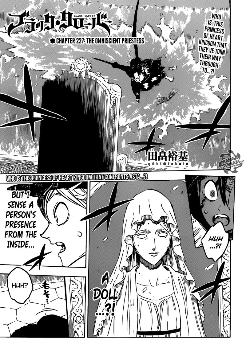 Black Clover Chapter 227 page 1 - Chapter 227: The All-Knowing Priestess