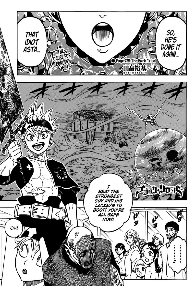 Black Clover Chapter 231 page 1 - Chapter 231: The Dark Triad