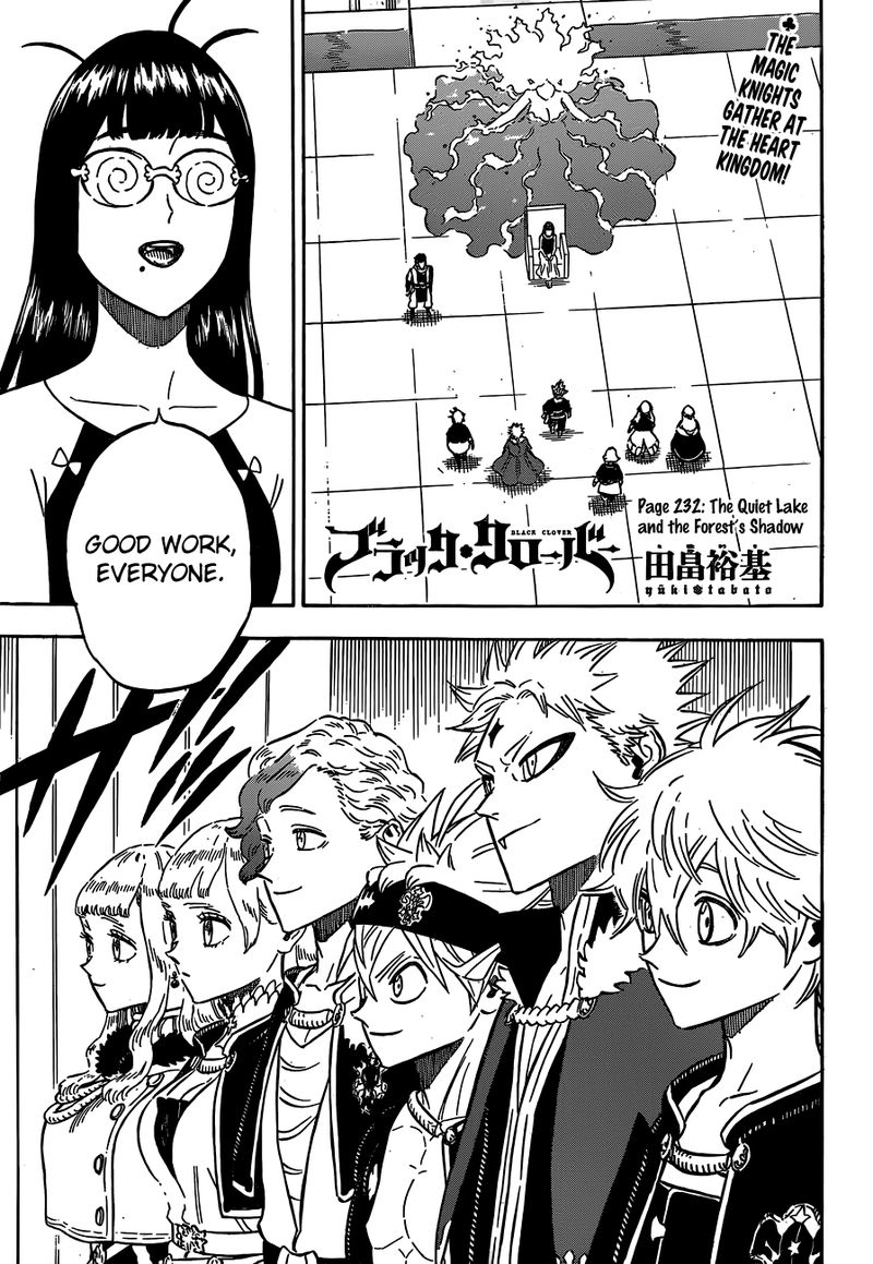 Black Clover Chapter 232 page 1 - Chapter 232: Quiet Lakes and Forest Shadows