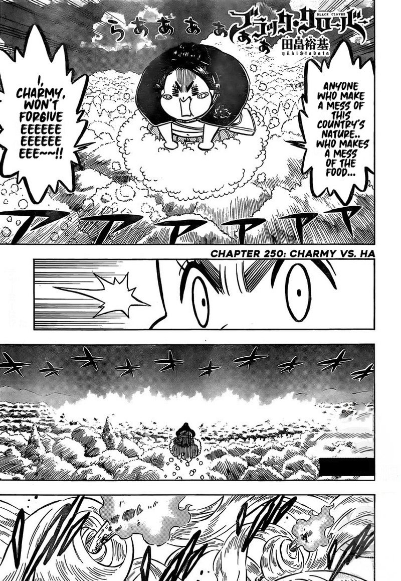 Black Clover Chapter 250 page 1 - Chapter 250: Charmy vs. Halbet
