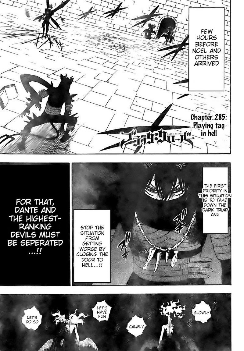 Black Clover Chapter 285 page 1 - Chapter 285: A Hellish Game of Tag