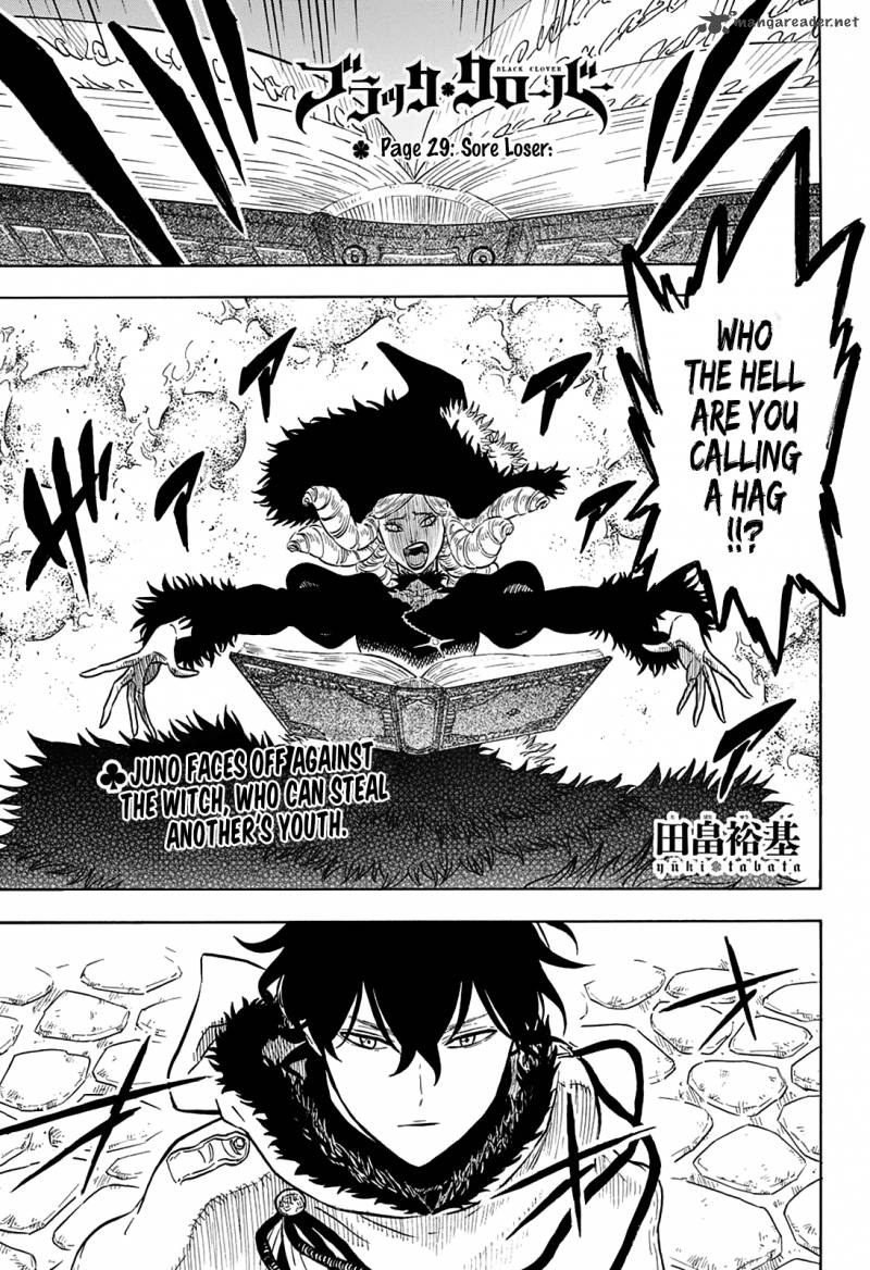 Black Clover Chapter 29 page 1 - Chapter 29: Bad Loser