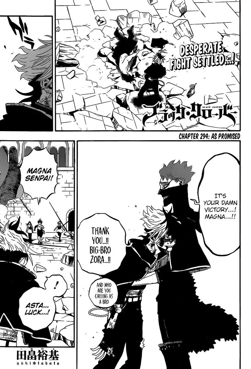 Black Clover Chapter 294 page 1 - Chapter 294: As Promised