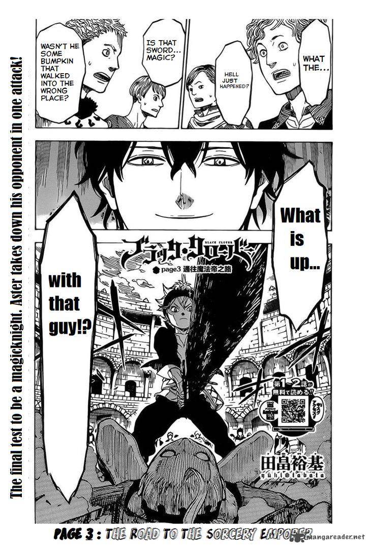 Black Clover Chapter 3 page 1 - Chapter 3: The Road to the Wizard King