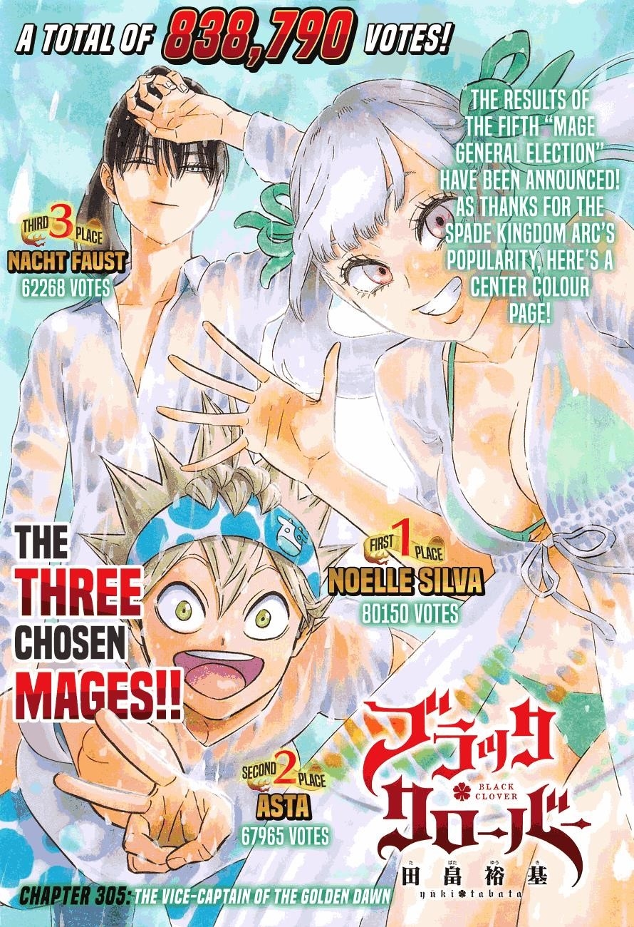 Black Clover Chapter 305 page 1 - Chapter 305: The Vice-Captain of the Golden Dawn