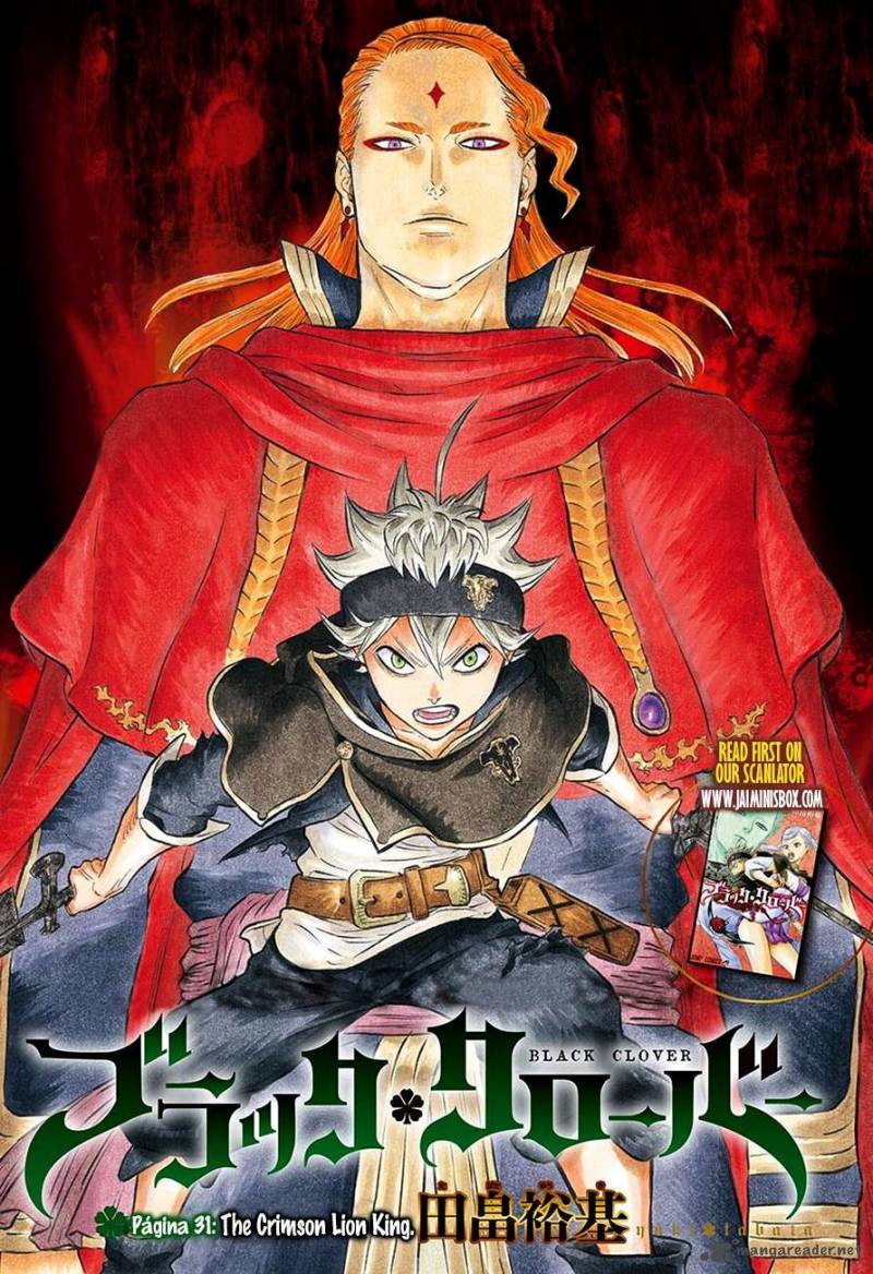 Black Clover Chapter 31 page 1 - Chapter 31: The Crimson Lion King