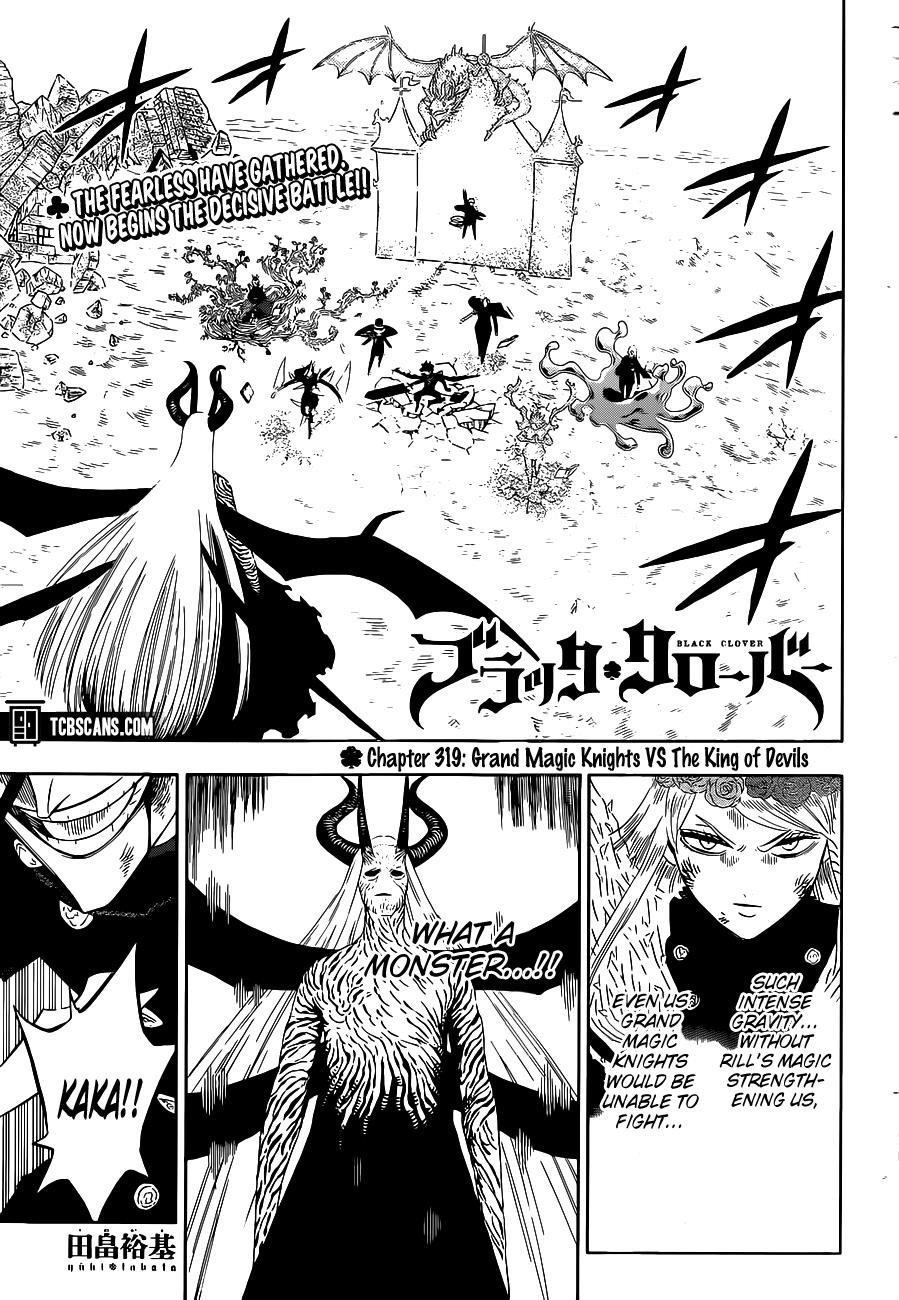 Black Clover Chapter 319 page 1 - Chapter 319: Grand Magic Knights vs. King of Devils