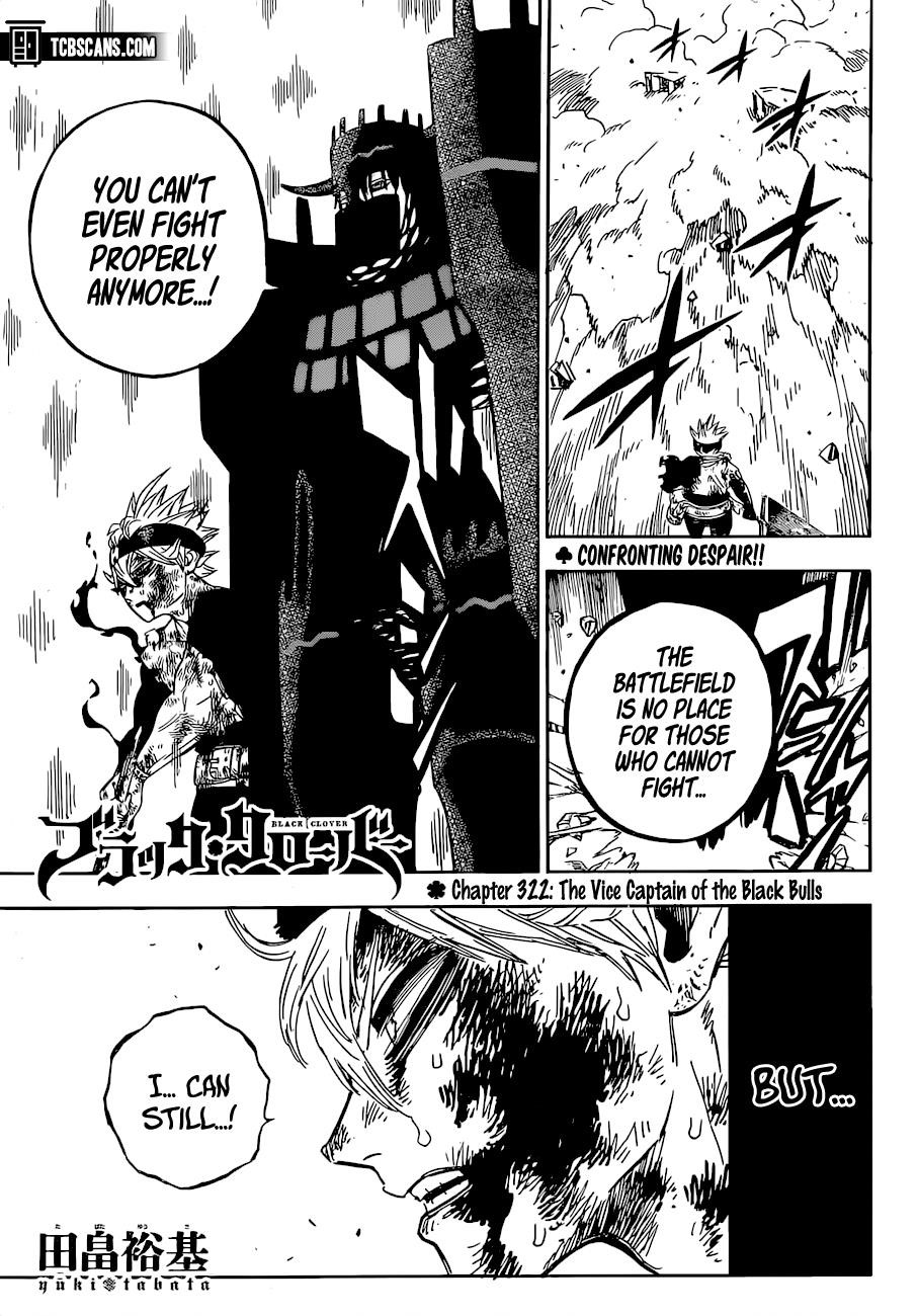 Black Clover Chapter 322 page 1 - Chapter 322: The Vice-Captain of the Black Bulls