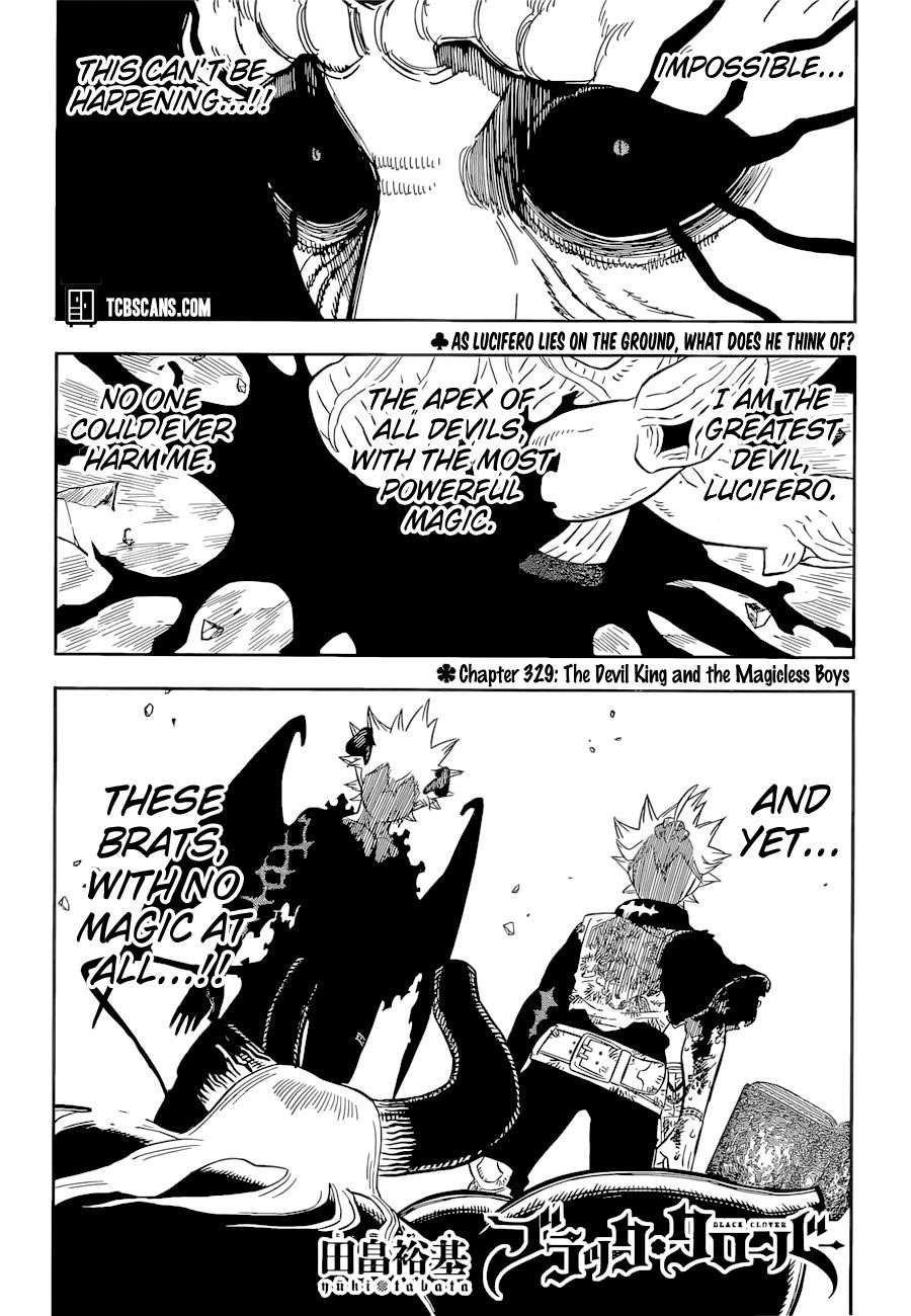 Black Clover Chapter 329 page 1 - Chapter 329: The King of Devils and the Boys with No Magic