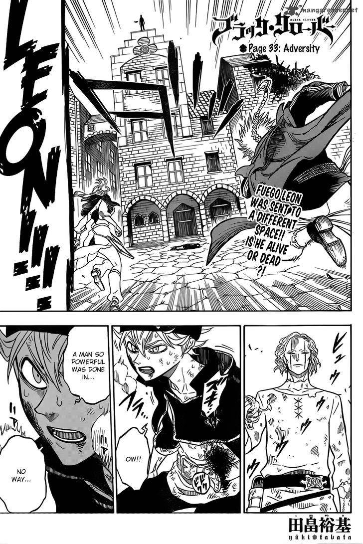 Black Clover Chapter 33 page 1 - Chapter 33: Adversity