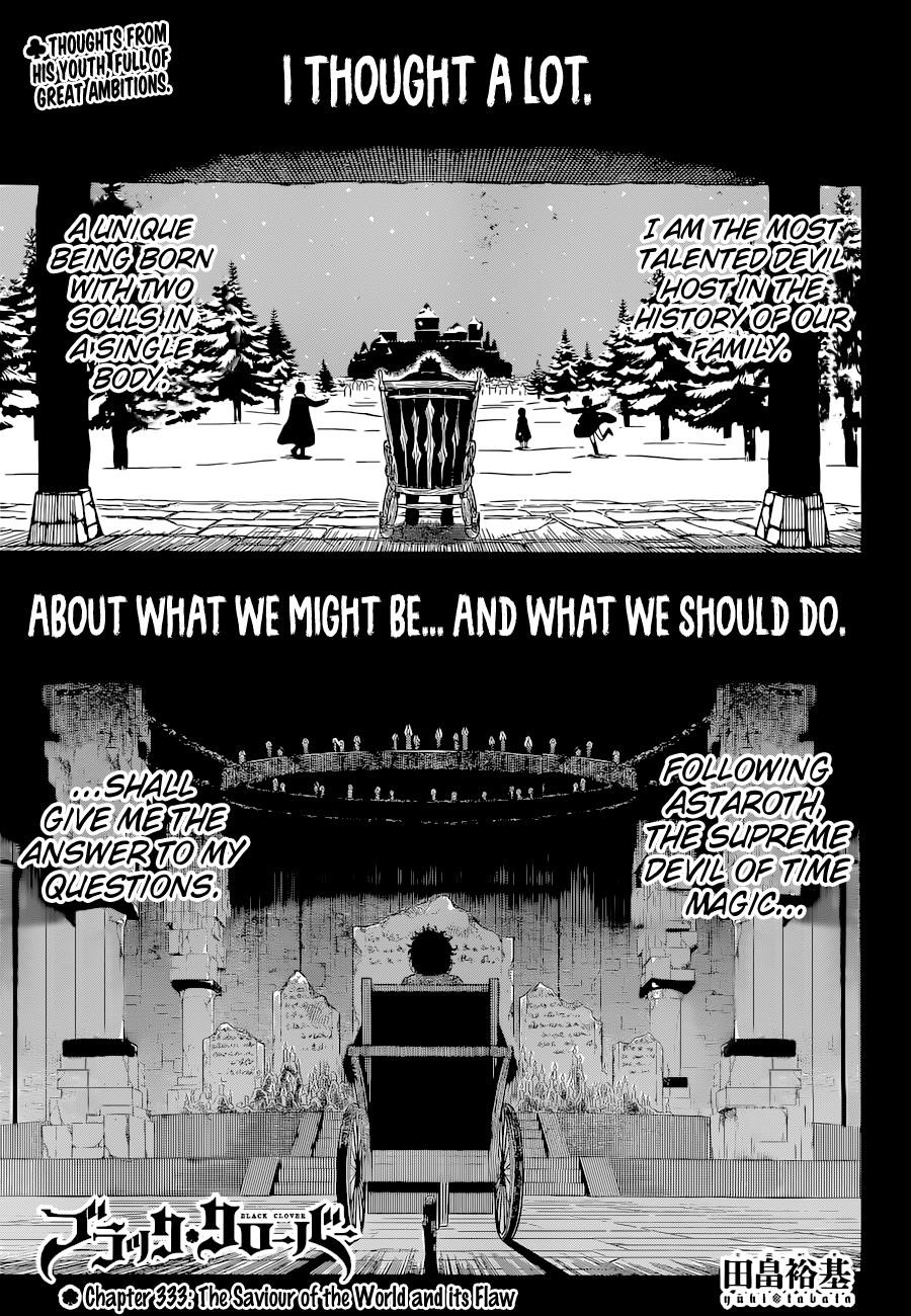 Black Clover Chapter 333 page 1 - Chapter 333: The World's Savior and Its Flaw