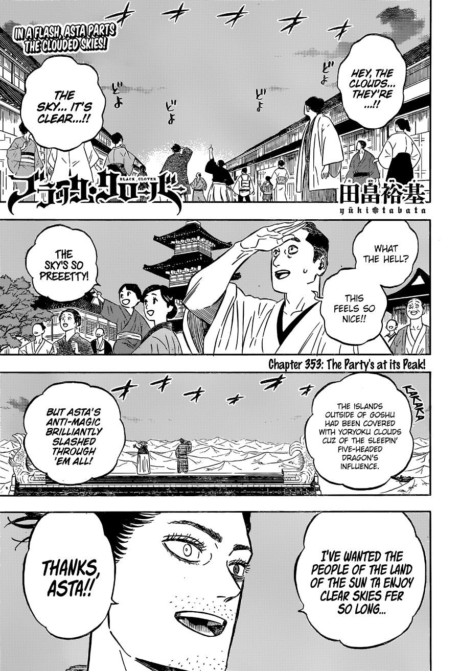 Black Clover Chapter 353 page 1 - Chapter 353: Banquet in Full Swing