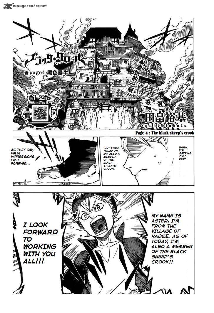 Black Clover Chapter 4 page 1 - Chapter 4: The Black Bulls